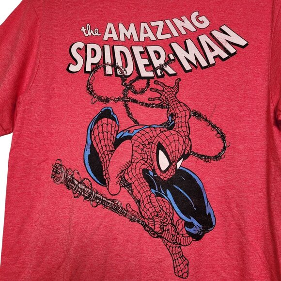 Marvel Men's The Amazing Spider-Man Graphic T-Shirt Red Short Sleeve Size Medium - Picture 3 of 10